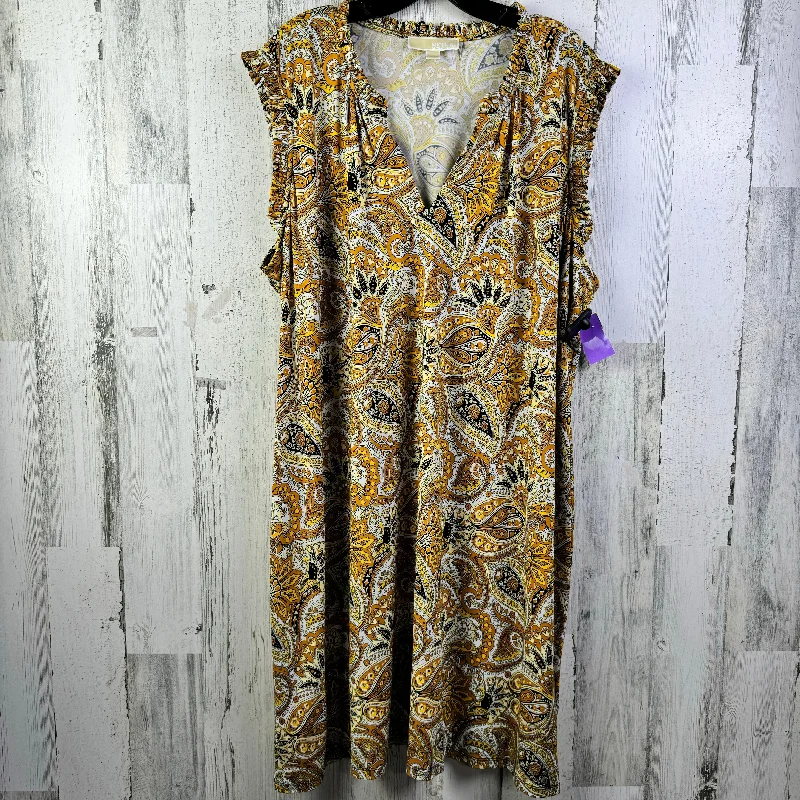 Dress Casual Midi By Michael Kors In Multi-colored, Size: 3x