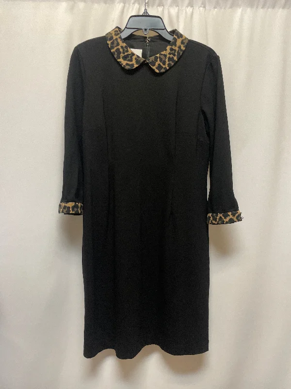 Dress Casual Midi By Talbots In Black, Size: L