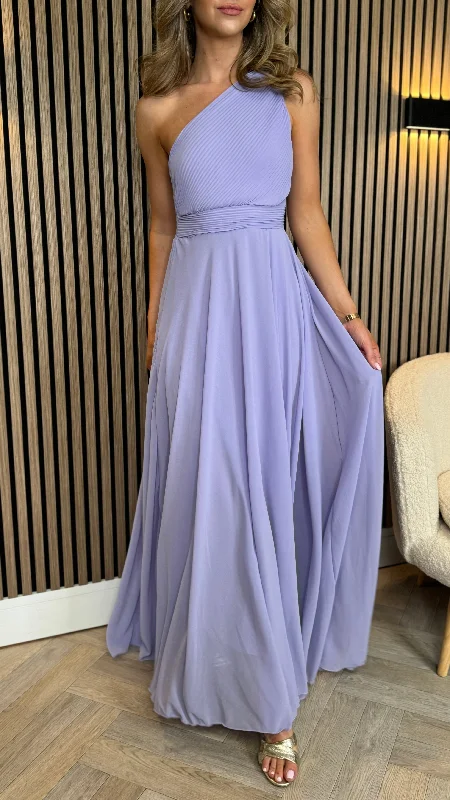 Piper Lilac One Shoulder Midi Dress