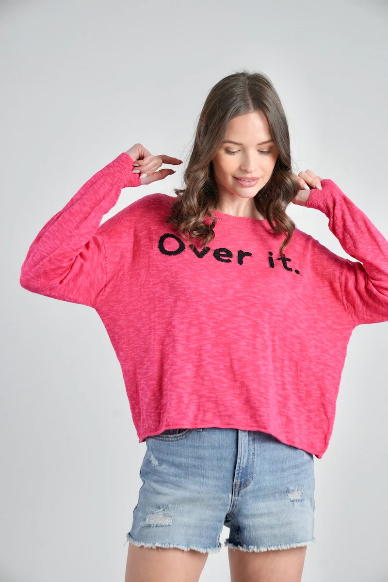 Over It Longsleeve - Fuschia