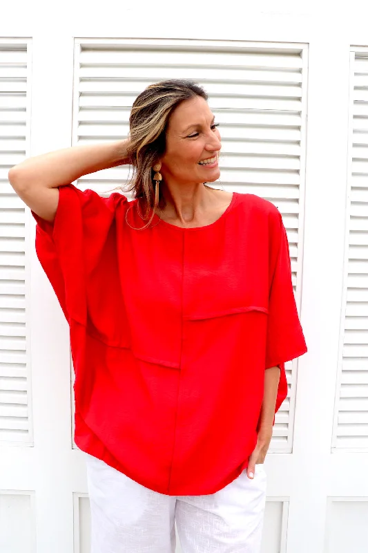 Portabello Top in Red